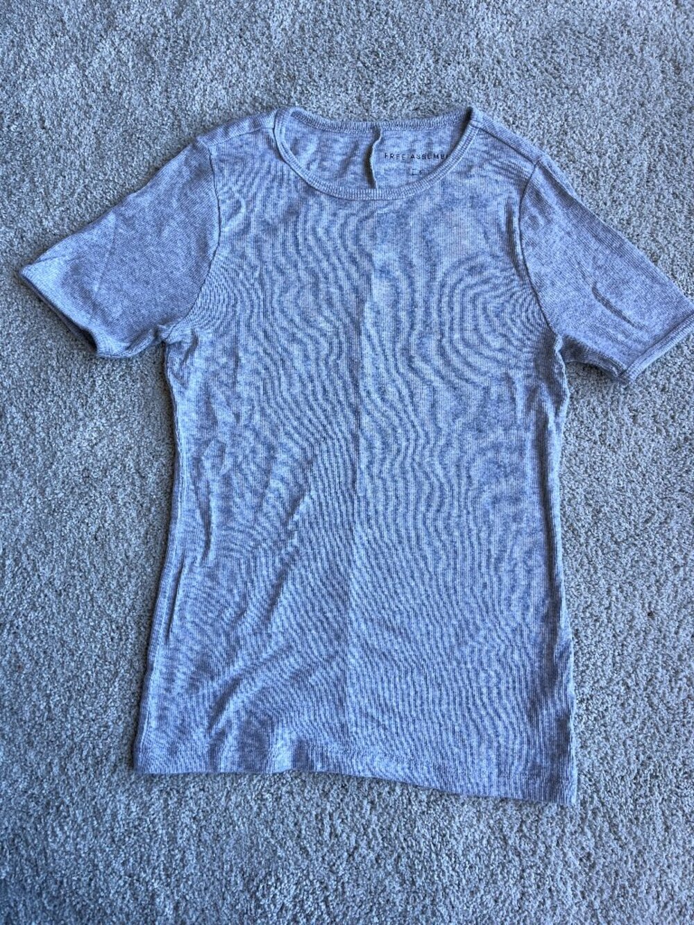 Ribbed Gray Tee